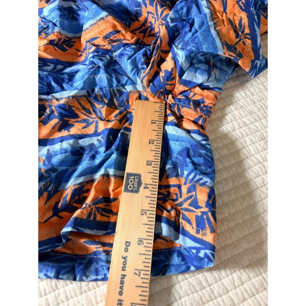 Columbia PFG Mens Backcast III Water Shorts Blue Orange Tropical Palm 6in